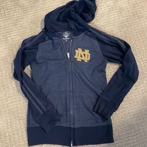 Kids Notre Dame zip up hoodie- size small (8)